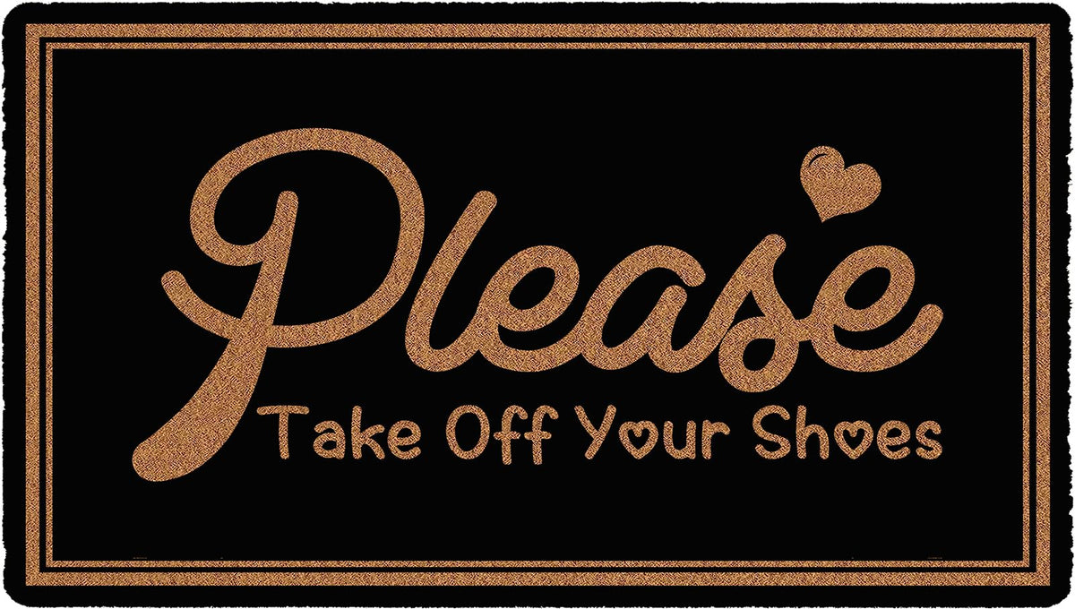 HEYAOBAIHUO door mat closeup shows natural coir texture and durable surface.