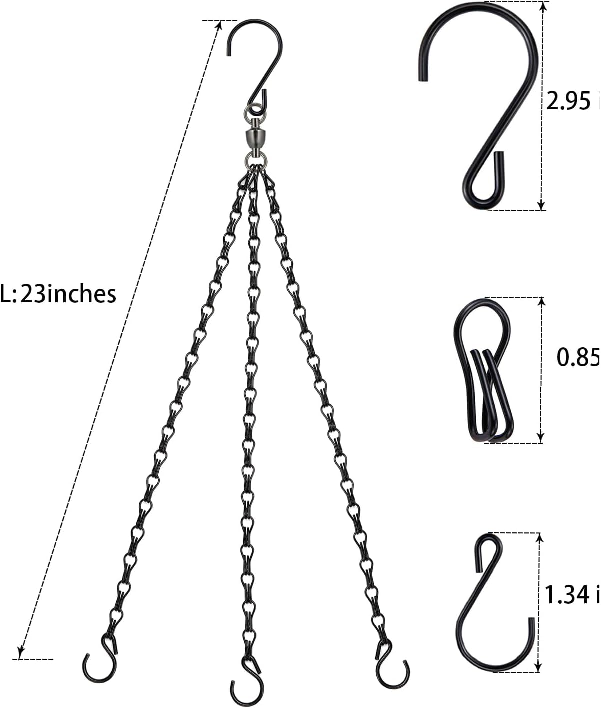 Heybe iron plant hanger chains resist rust for long-lasting indoor use.