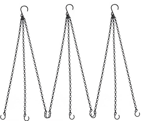 Heybe hanging chains 23in with 3 leads provide sturdy support for planters.