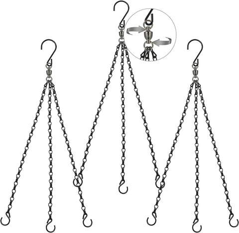 Heybe swivel hanging basket chains support pots and lanterns up to 33 lbs.