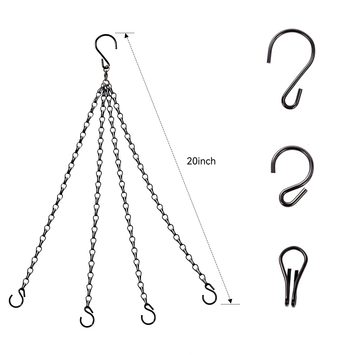 Heybe Update 4-point 20-inch plant hanger supporting indoor and outdoor décor