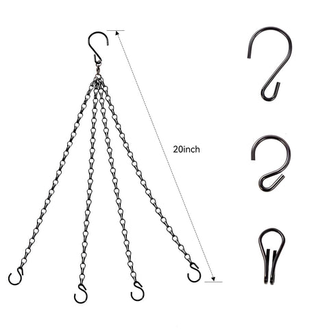 Heybe Update 4-point 20-inch plant hanger supporting indoor and outdoor décor