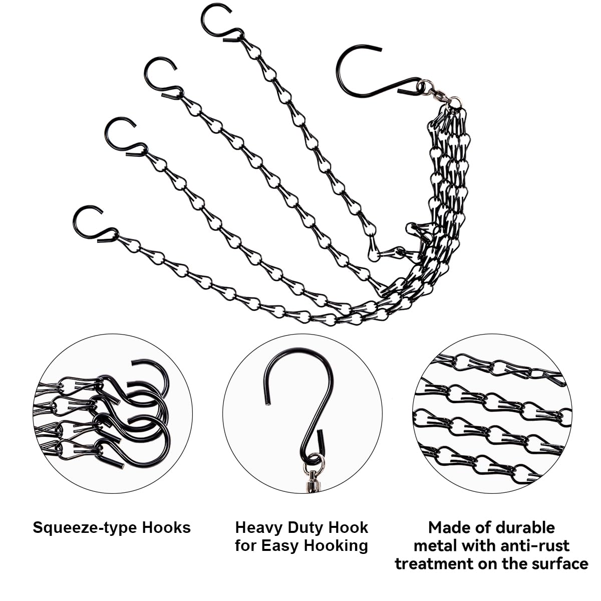 Heybe Update rustproof electrophoresis hanging chain resists rust in varying conditions