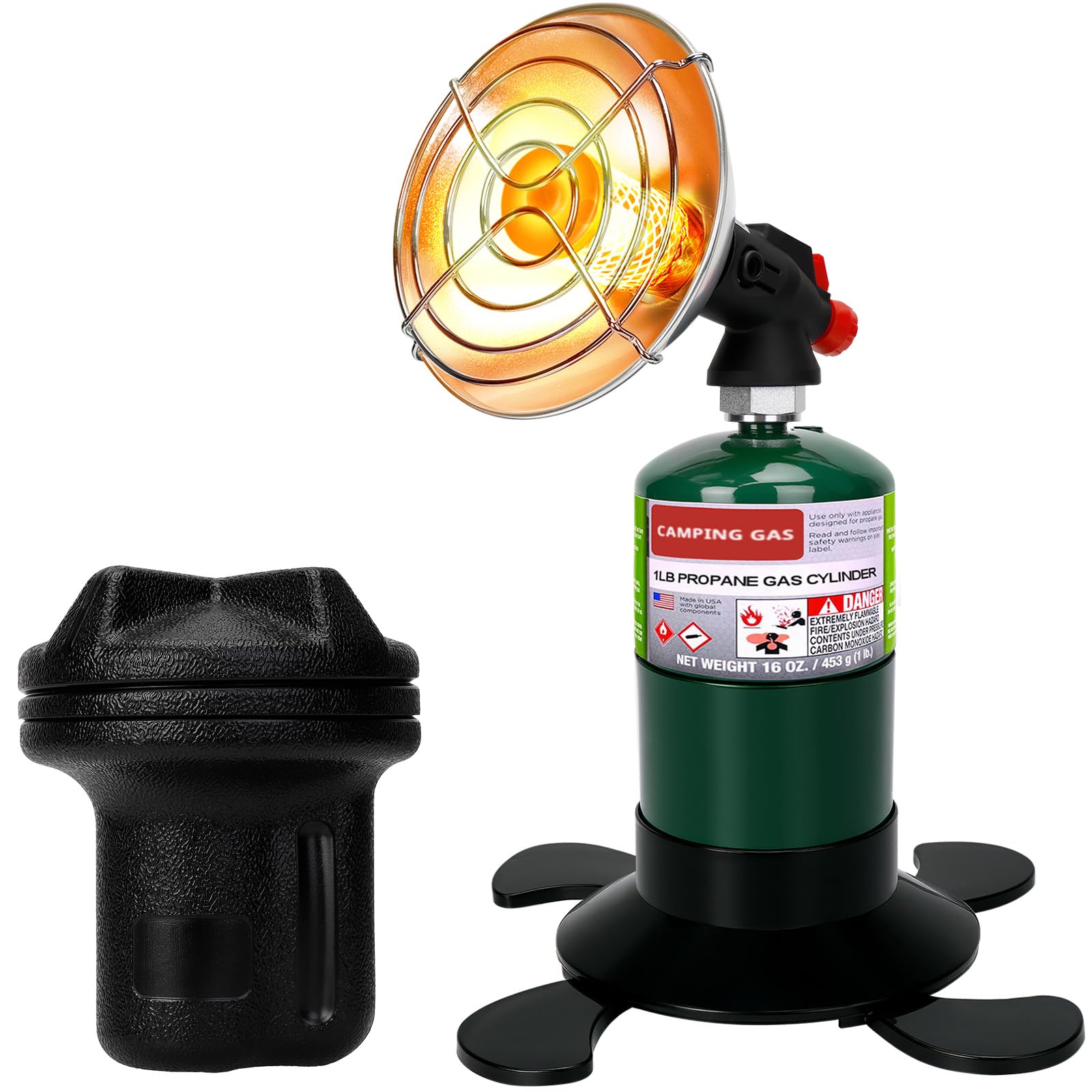 HEYDUOTON portable propane heater in camping setup delivers quick warmth