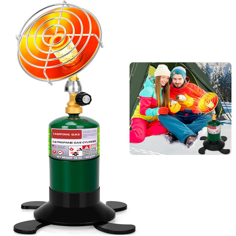 HEYDUOTON portable propane heater in compact design for easy transport.