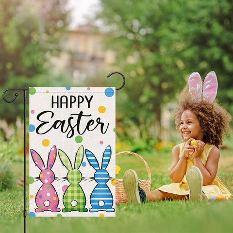 Heyfibro Burlap garden flag double-sided offers clear visibility from both directions.