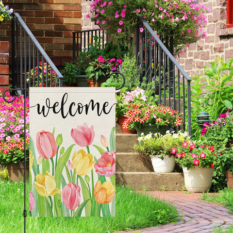 Heyfibro double-sided flag print stays legible from both sides.