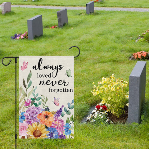 Heyfibro double-sided printing garden flag clearly readable from both sides