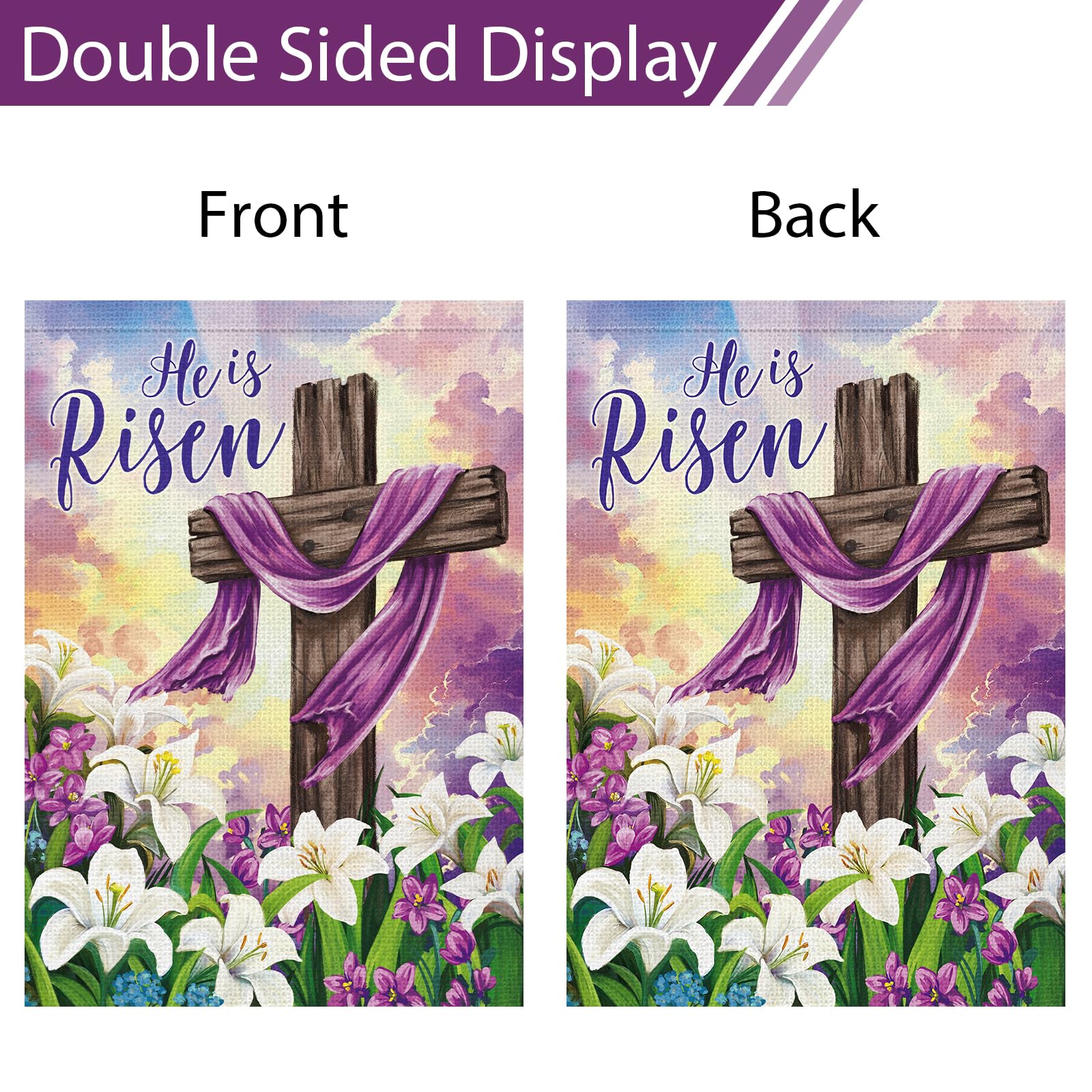 Heyfibro Detailed cross and lilies embellishments add subtle farmhouse charm.