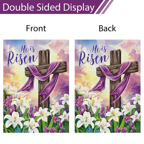 Heyfibro Detailed cross and lilies embellishments add subtle farmhouse charm.