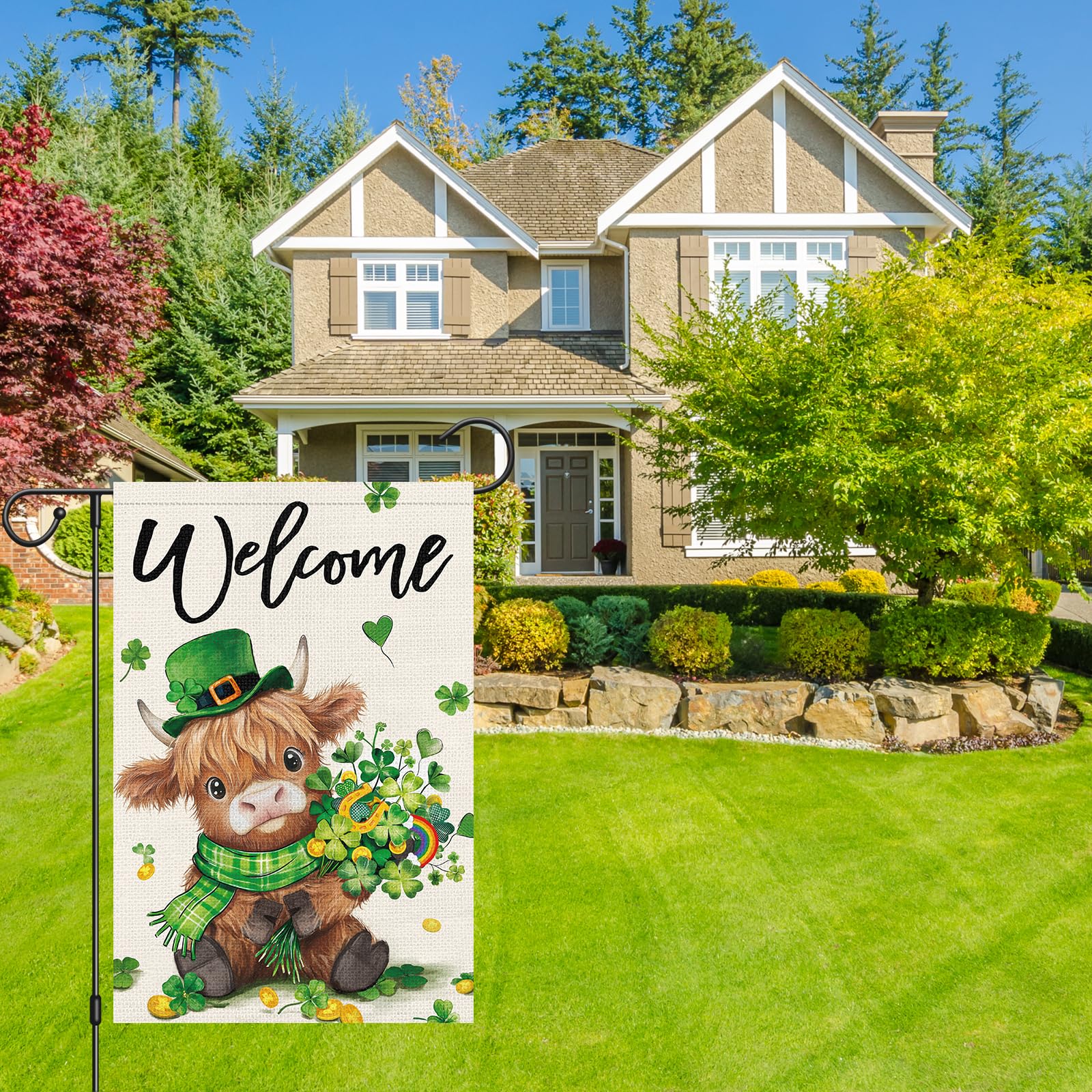 Heyfibro weather-ready flag designed for garden display without pole included
