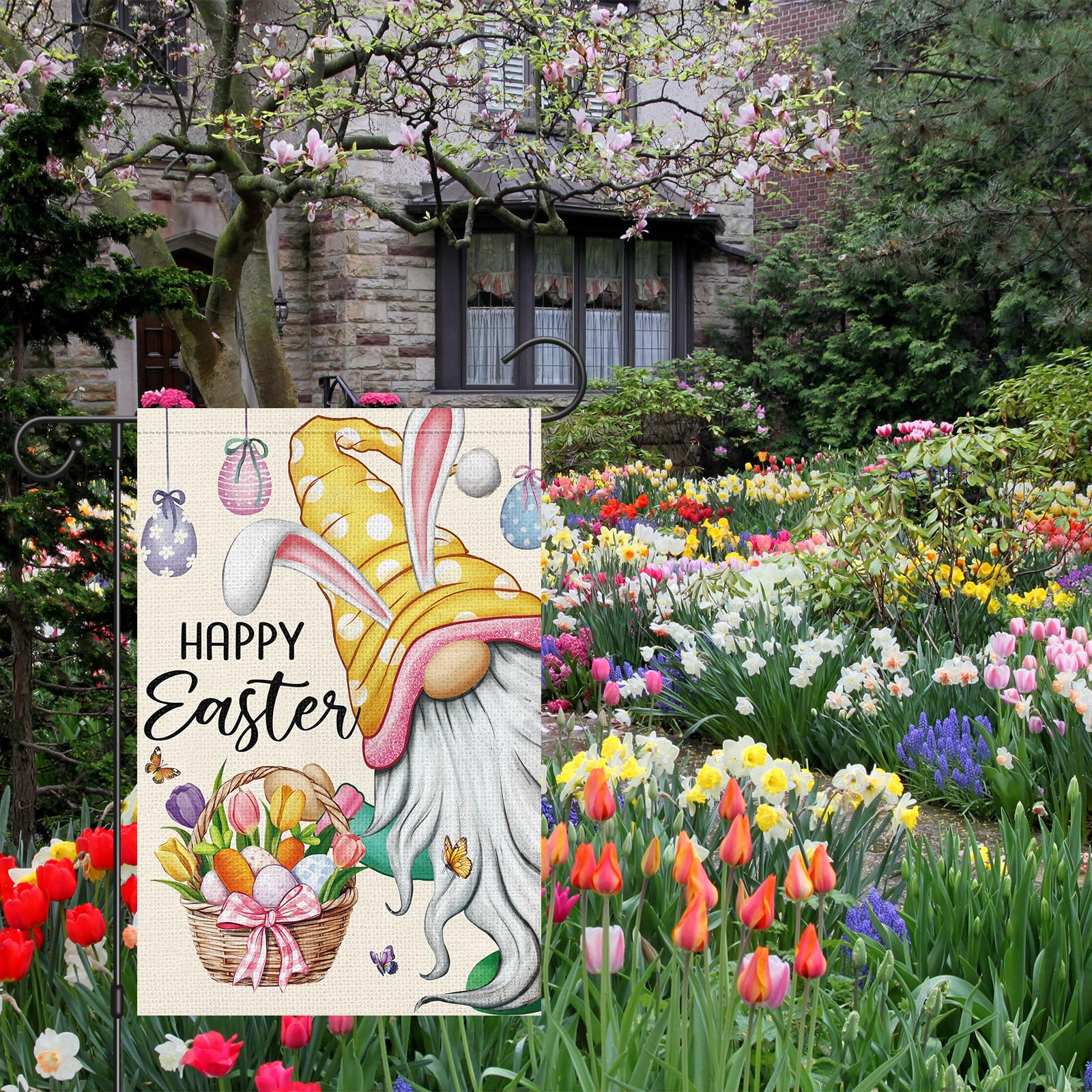 Heyfibro garden flag with farmhouse design for porch display