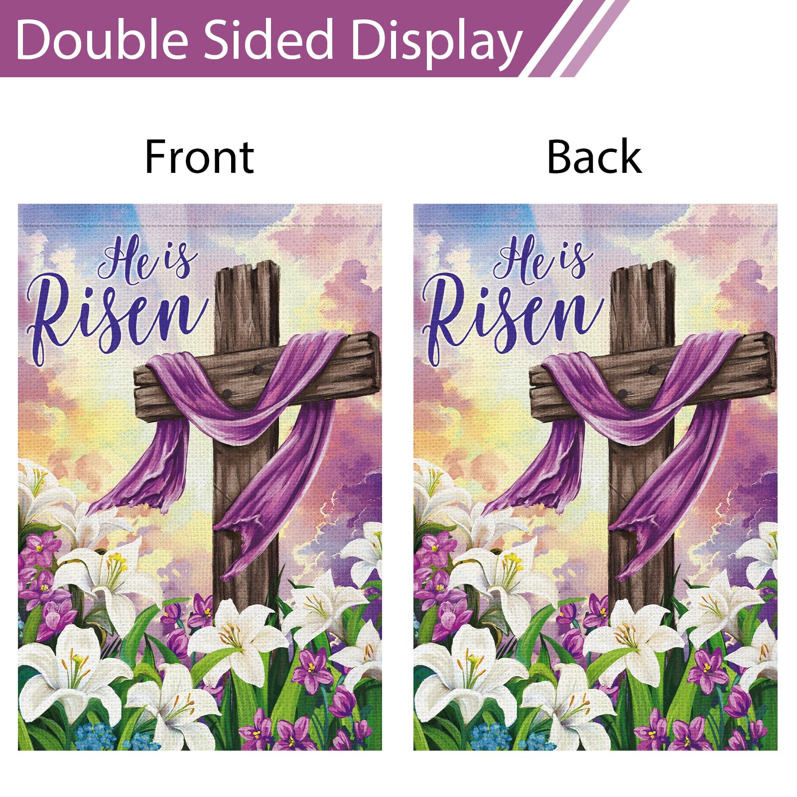 Heyfibro durable polyester Easter flag withstands seasonal weather