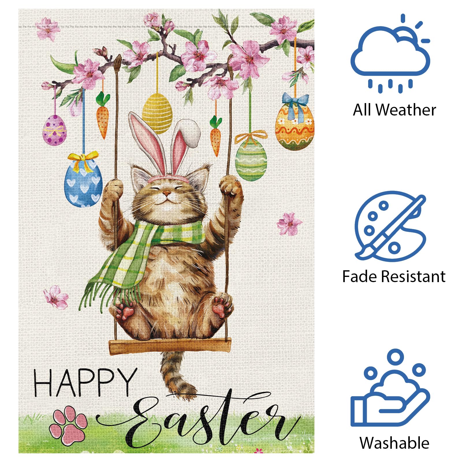 Heyfibro magnolia flower Easter flag brightens garden or entryway.