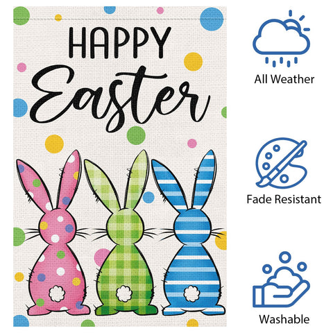 Heyfibro Outdoor yard flag for Easter enhances curb appeal and welcome.