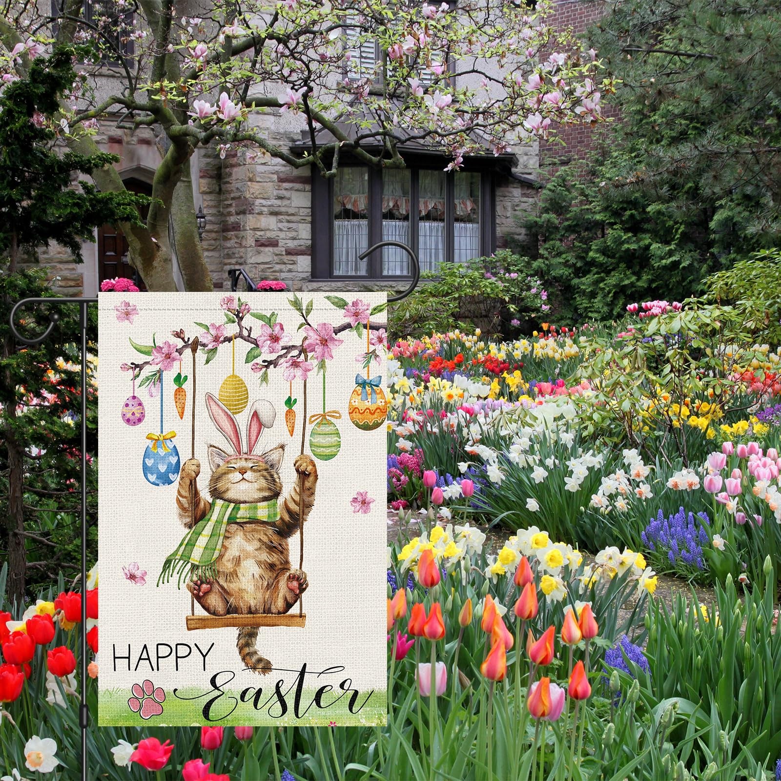 Heyfibro outdoor seasonal garden flag for festive curb appeal.