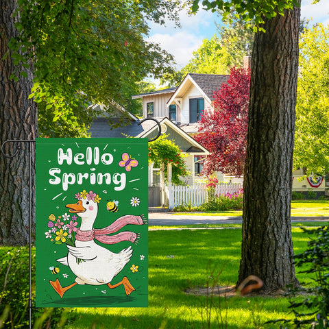 Heyfibro spring flag makes a charming gift for gardeners.