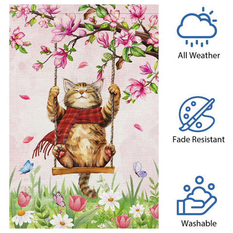 Heyfibro Outdoor Garden Flag adds color to patios, lawns, yards, and decks