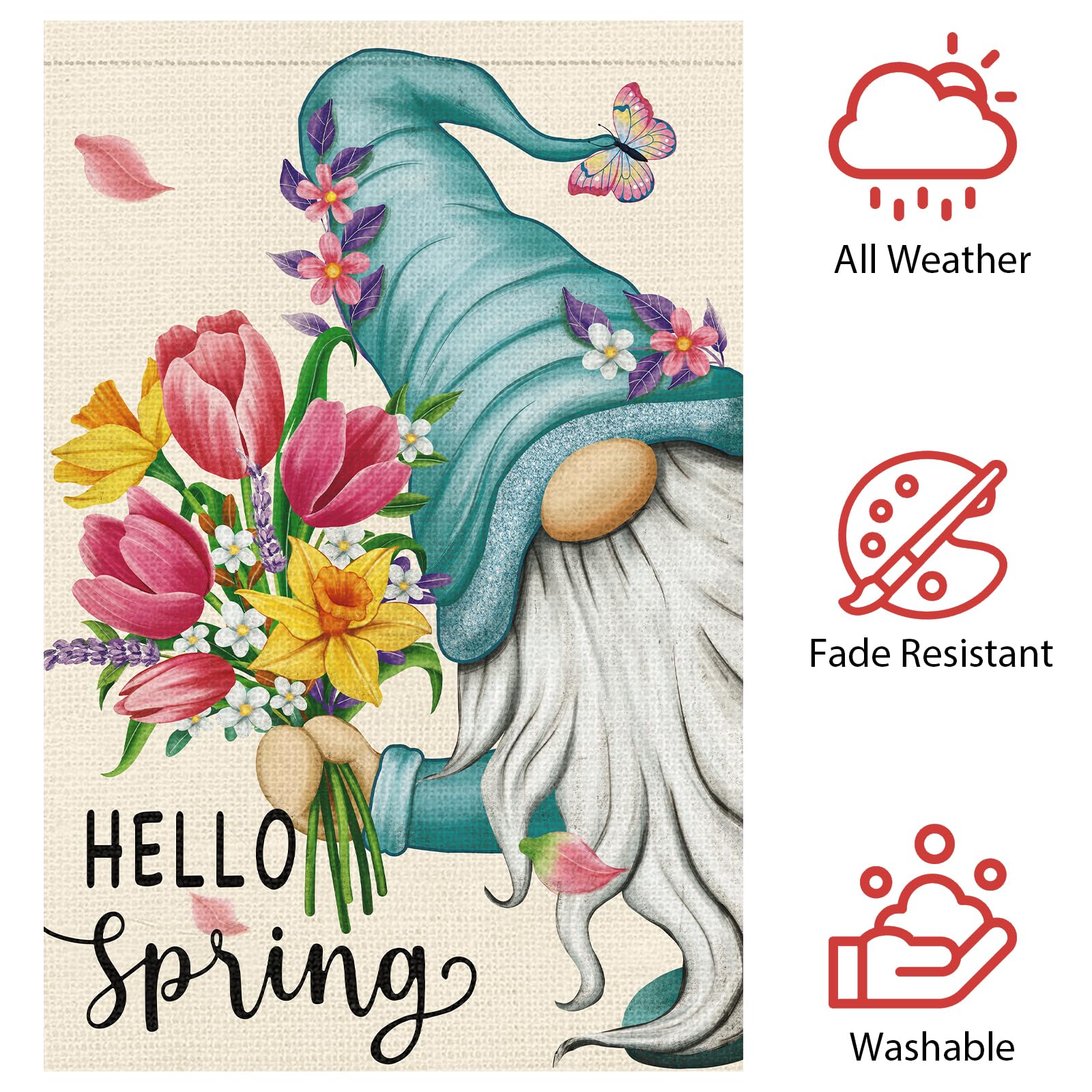 Heyfibro spring decor flag adds color to patios lawns decks and porches