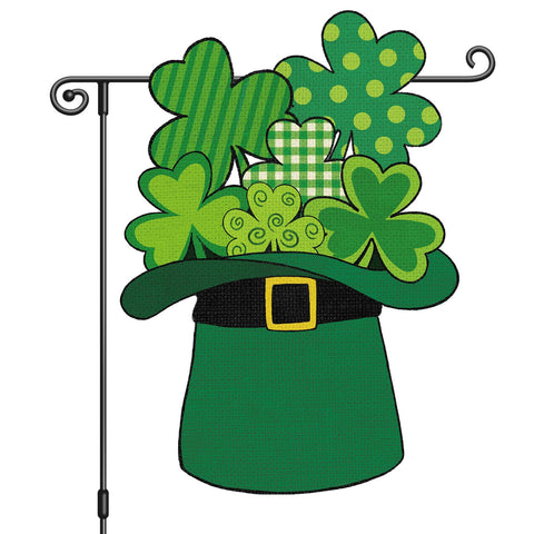 Heyfibro St Patrick's Day garden flag double-sided for vibrant outdoor visibility.