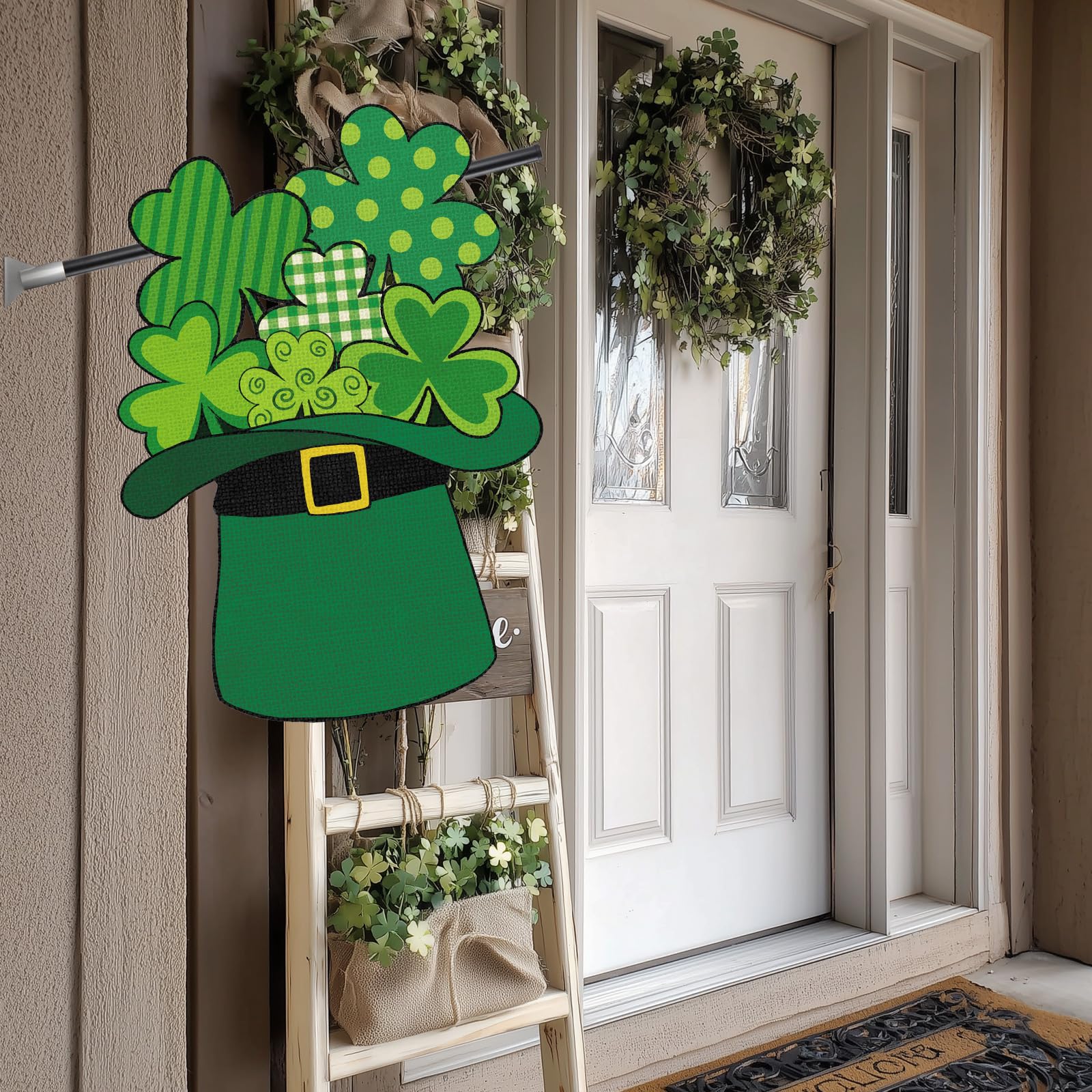 Heyfibro St Patrick's Day outdoor flag brightens your front yard.