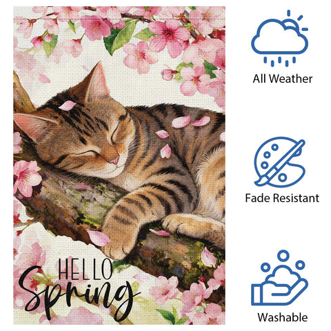 Heyfibro weather-resistant polyester flag withstands sun and rain outdoors.