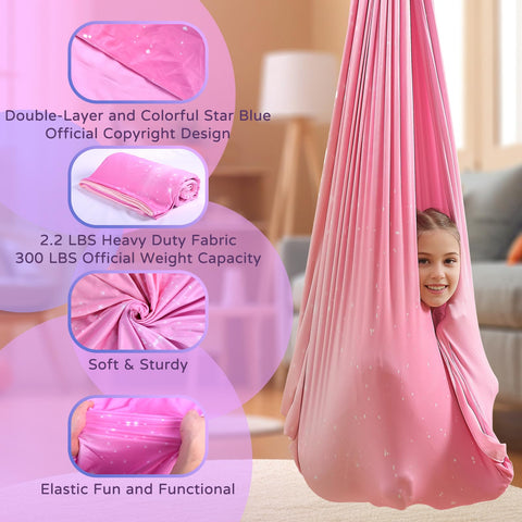 Heyfriday sensory swing 360 swivel hanger kit supports varied movements