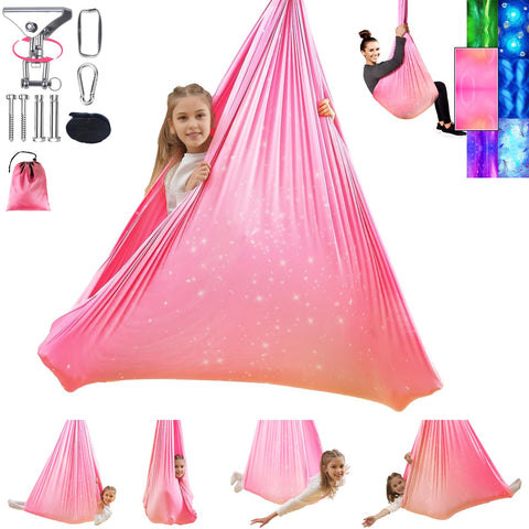 Heyfriday sensory swing fantasy pink hammock cozy indoor space for calm and focus