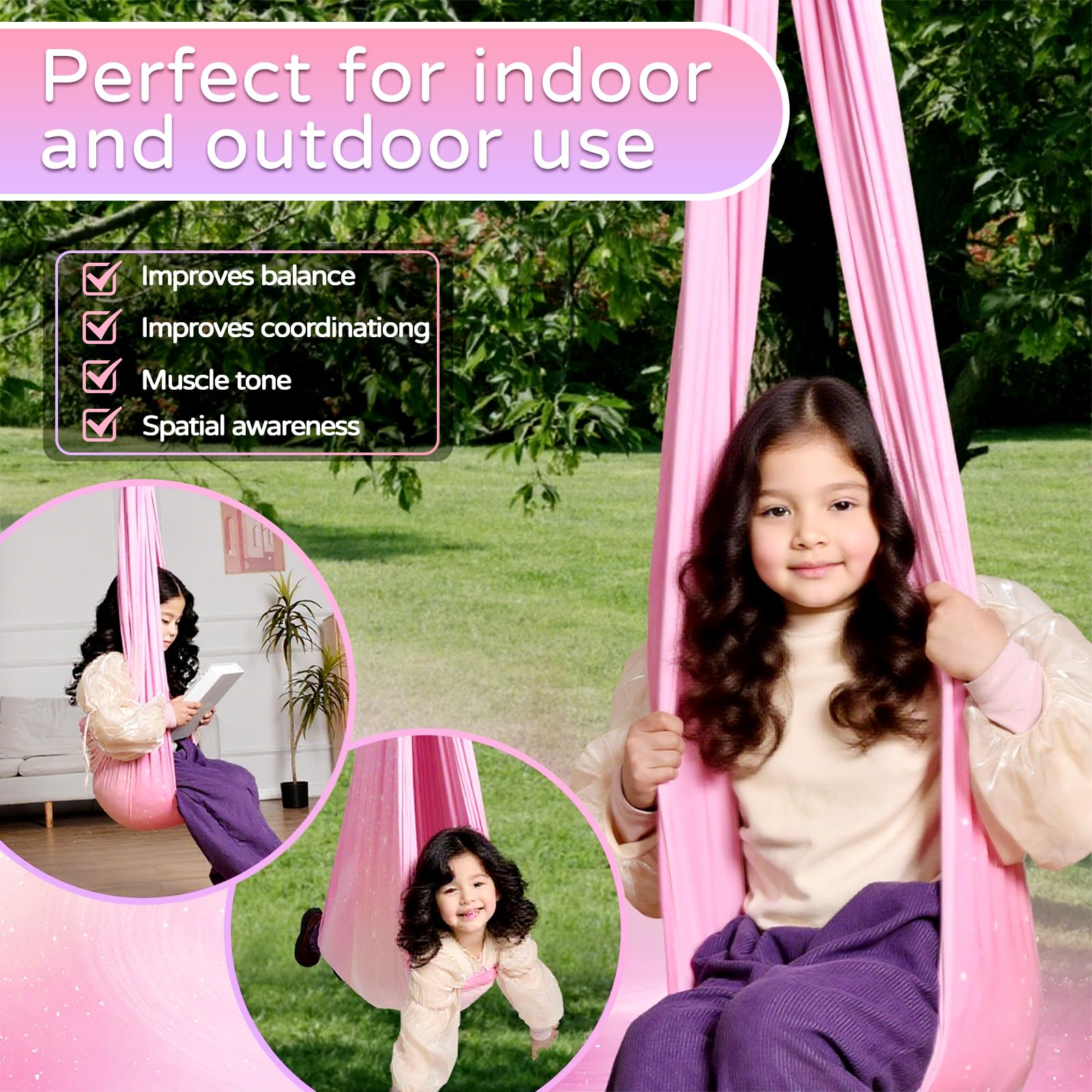 Heyfriday sensory swing quick setup with hardware and clear instructions