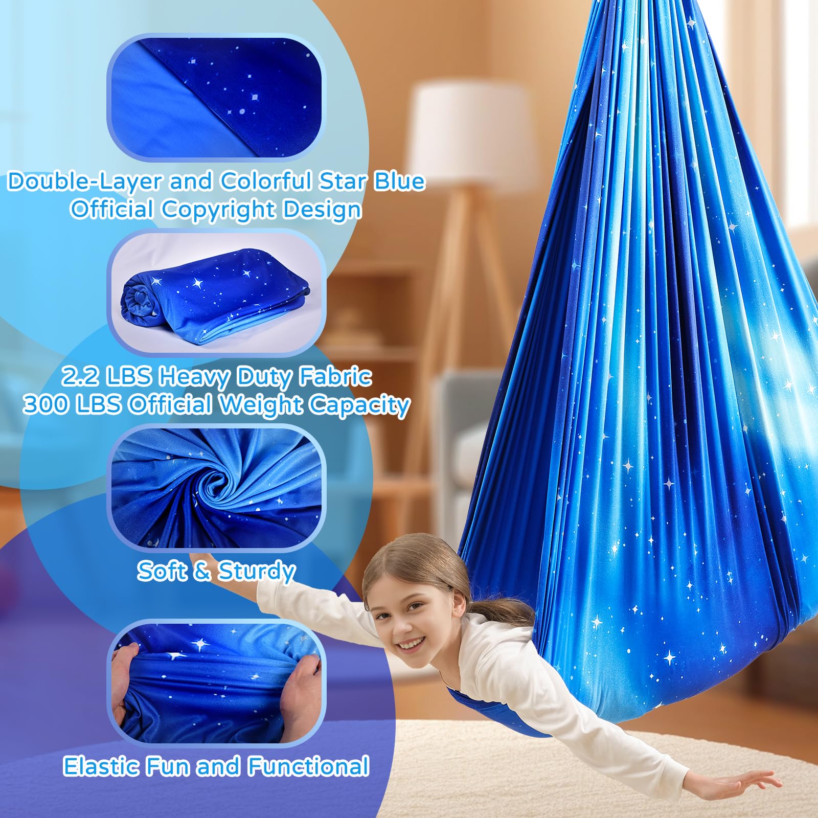 Heyfriday sensory swing suitable for both indoor and outdoor spaces