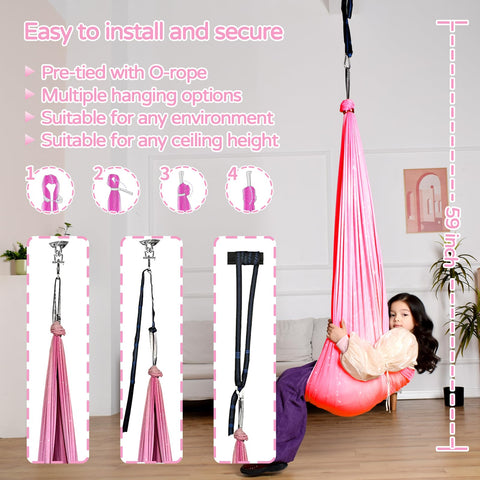 Heyfriday sensory swing soft plush fabric resists stretching for daily use
