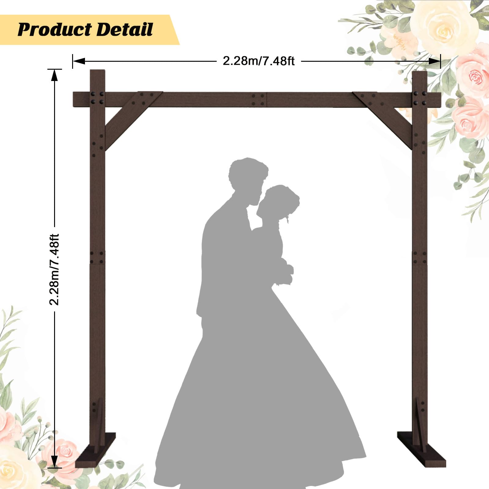 HeyMate Wedding Arch DIY decor ready for flowers ribbons and lights