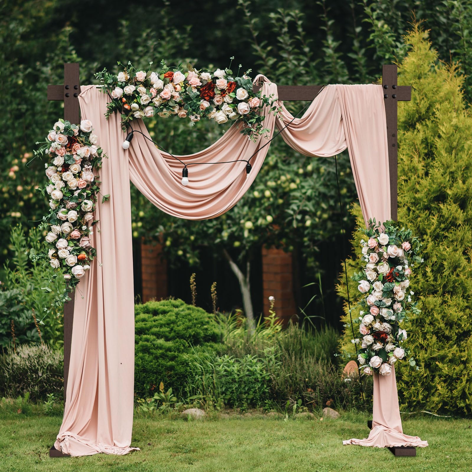 HeyMate Wedding Arch indoors in a church setting backdrop option