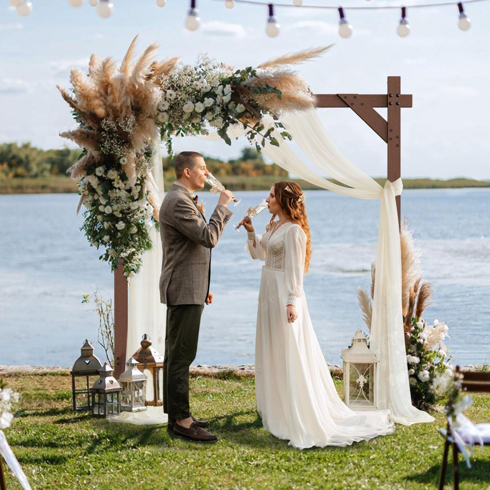 HeyMate Wedding Arch photo backdrop ideal for portraits and celebrations