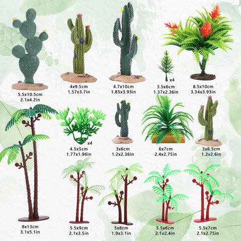 heynsgu mini trees and grasses for desert diorama with vivid textures