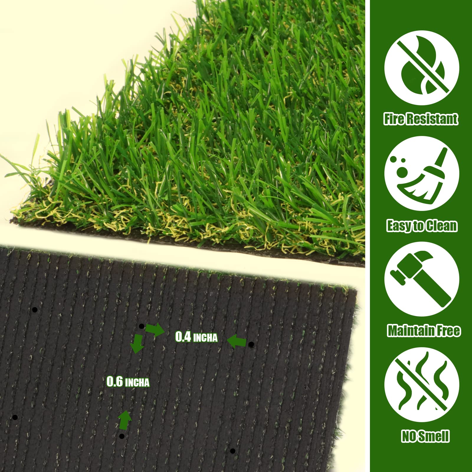 Heyroll indoor-outdoor turf mat suitable for patios, balconies, and gardens