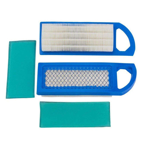 HEZYLASS air filter 2-pack with pre-filter for lawn mower engine protection.