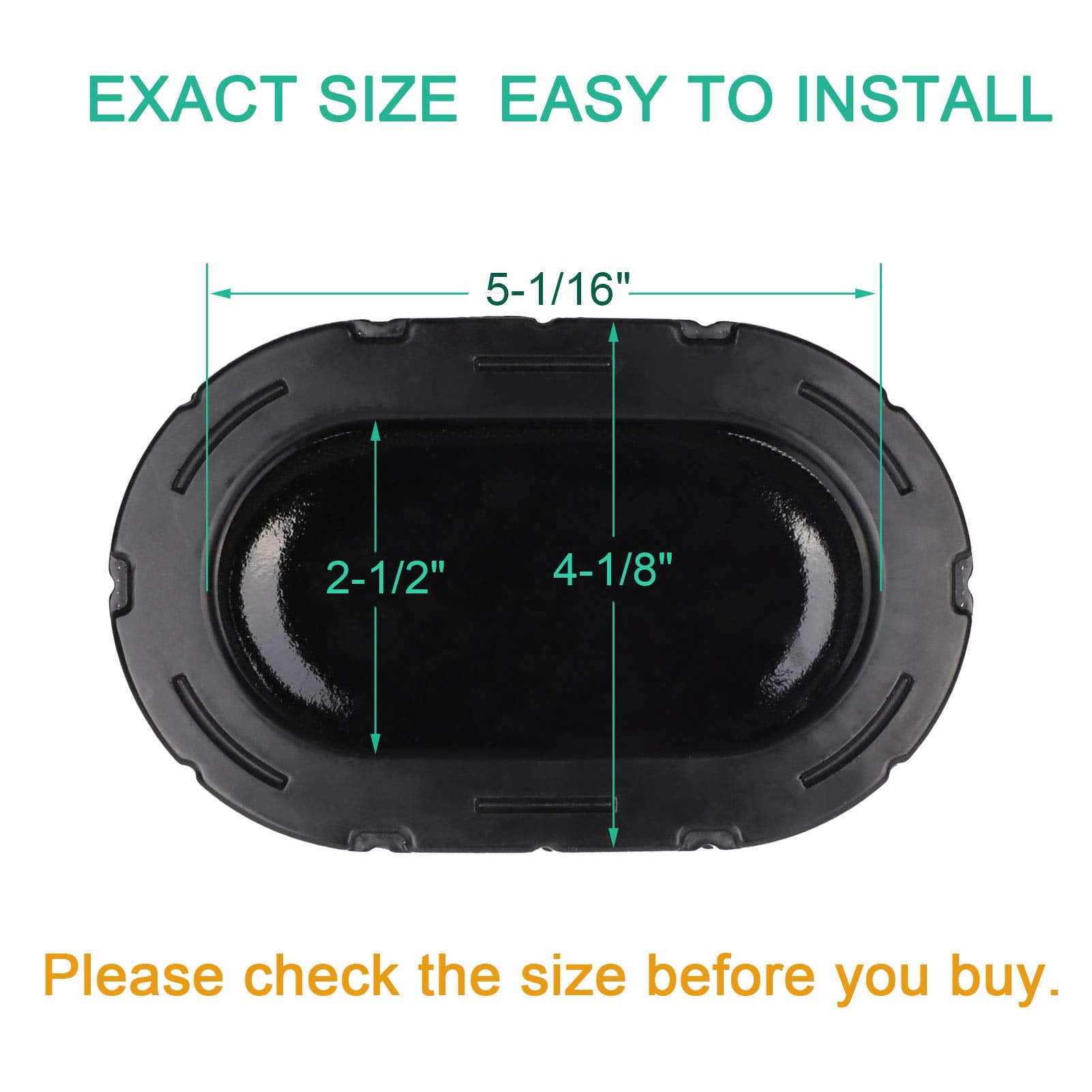 HEYZLASS filter dimensions 6-5-8 inches long by 4-1/8 inches wide by 2 inches tall.