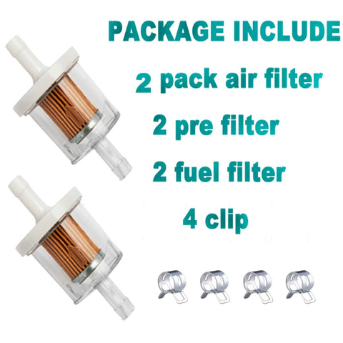 HEYZLASS MIU11286 2-pack includes air and fuel filters with pre-cleaners