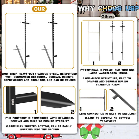Two-stage split design enhances storage and torsion strength.