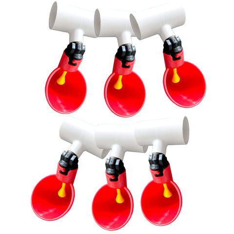 HFarming chicken waterer cups side view demonstrate durable hydration for poultry.