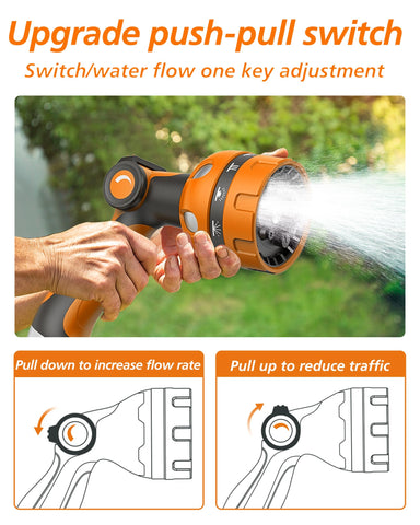 HFDSXS in-use spray enables efficient garden watering or car washing.