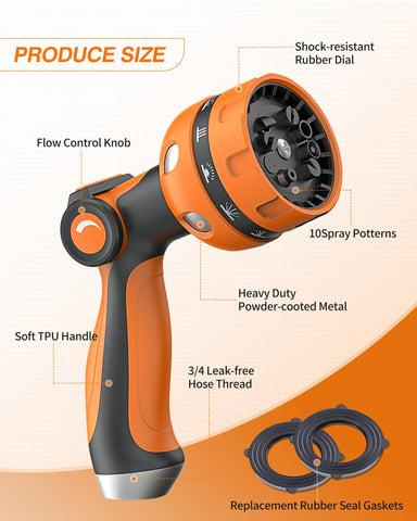 HFDSXS universal-fit nozzle connects easily to standard hoses for quick setup.