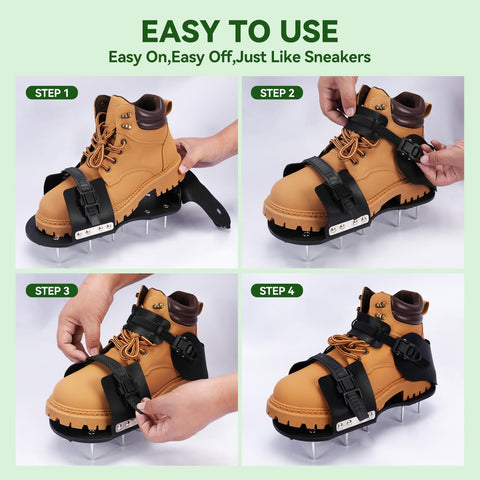 HFH aerator shoes with crack-resistant nylon base for durable lawn care