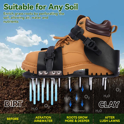 HFH durable nylon aerator shoes for long-lasting lawn care