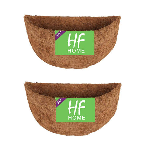 HFHOME half-round coco liner 16-inch fits baskets, promotes even moisture for healthy plants.