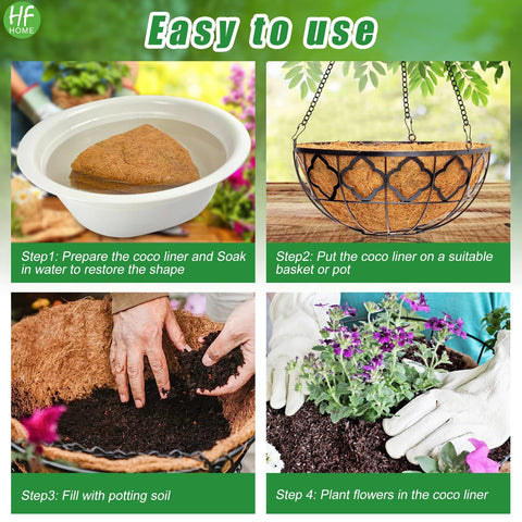 HFHOME moisture-retention liner keeps soil evenly moist between waterings.