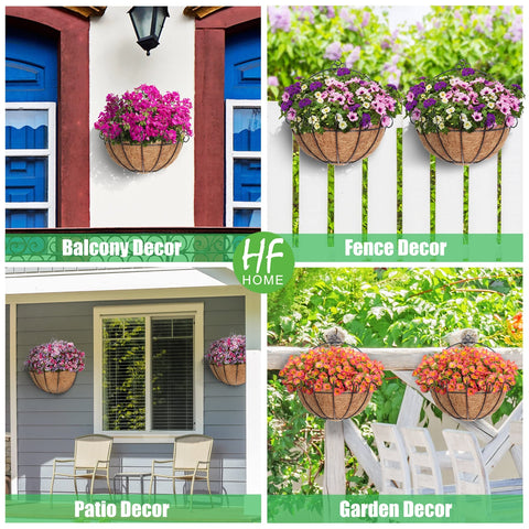 HFHOME natural coco fiber material provides eco-friendly replacement for planters.