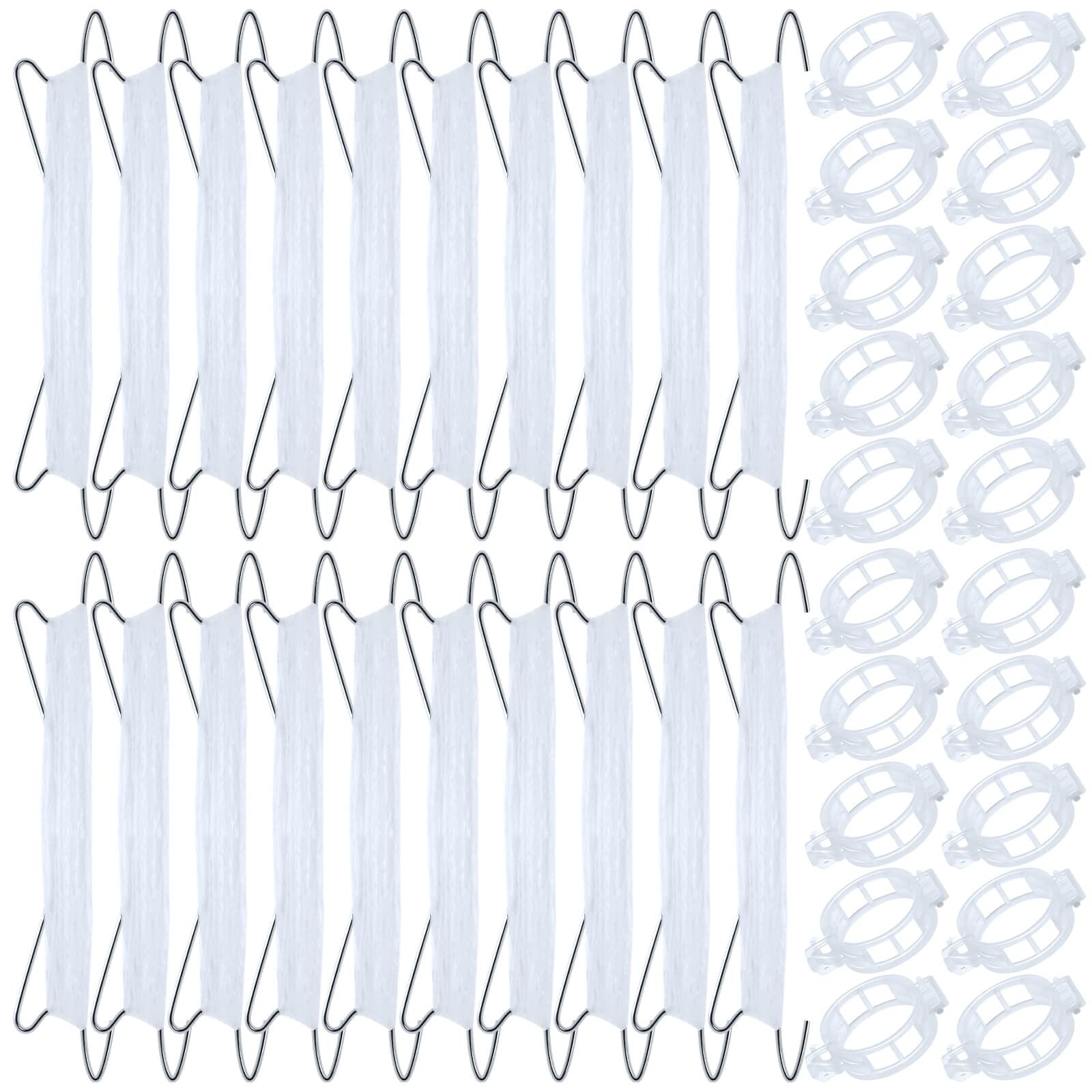 HFXXAD tomato hooks with string in a complete garden support kit.