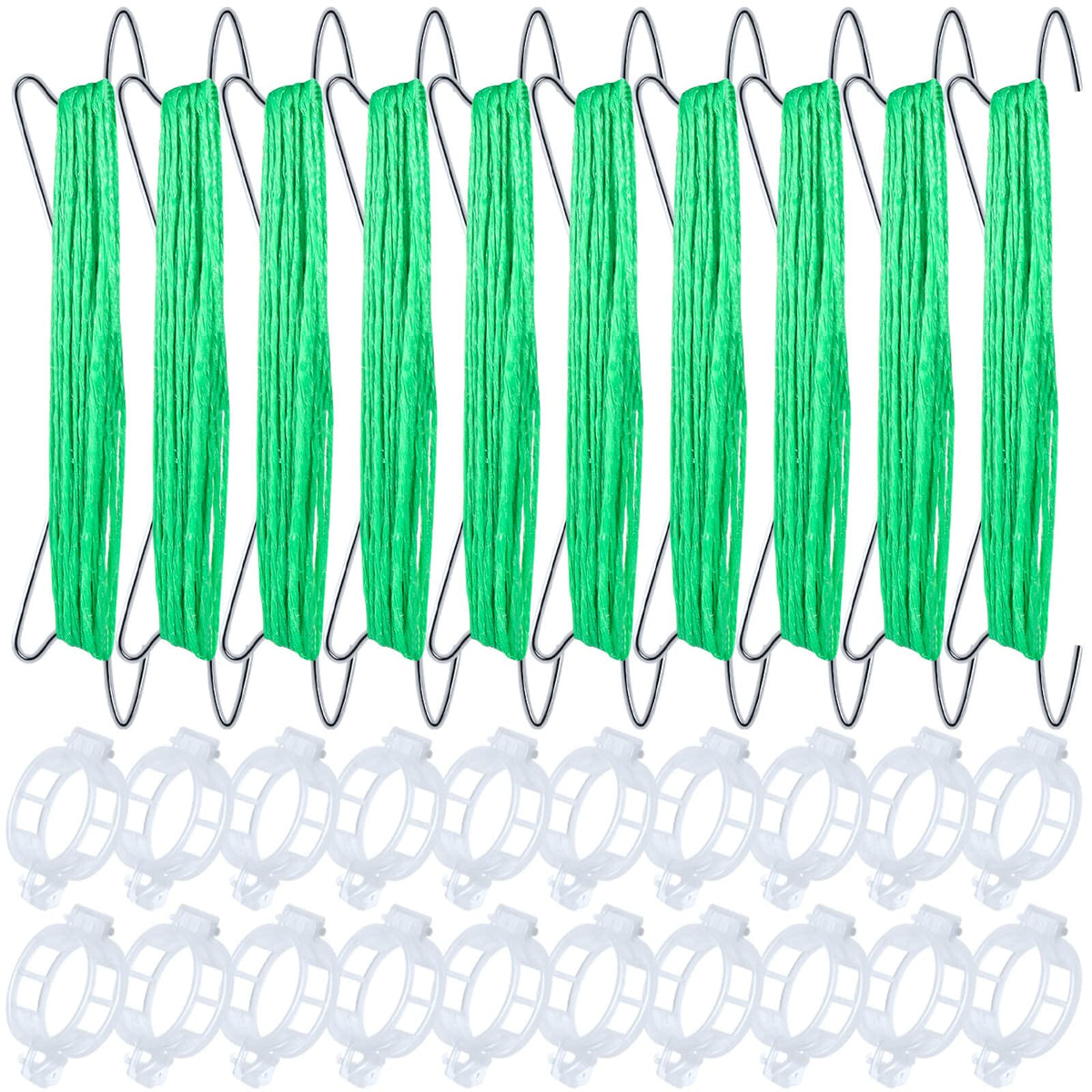 HFXXAD tomato hooks with string for sturdy trellis support